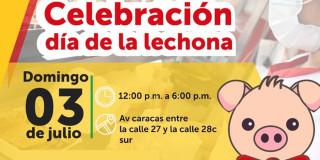 Celebración del día de la lechona el 3 de julio en Rafael Uribe Uribe