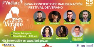 Artistas del concierto de inauguración del Festival de Verano 2022
