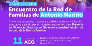 Encuentro de la Red de Familias de Antonio Nariño 
