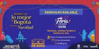 Aguinaldo bailable en Plaza Fundacional de Bosa este 23 de diciembre 
