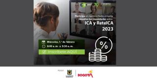 Charla virtual gratuita sobre impuestos ICA y ReteICA hoy miércoles 