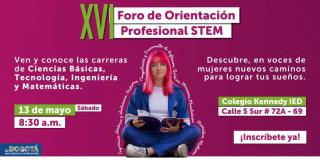 Foro de Orientación Profesional STEM este sábado 13 de mayo