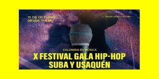 Asiste el 15 de octubre al X Festival Gala Hip hop Suba y Usaquén ¡Te esperamos!