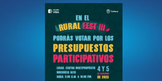 Vota por los Presupuestos Participativos en el Rural Fest el 4 y 5 de noviembre
