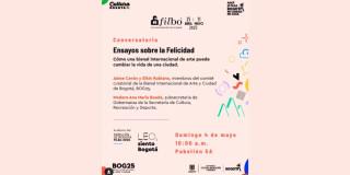 Bogotá, Ensayos sobre la Felicidad charla en la FILBo este 4 de mayo 