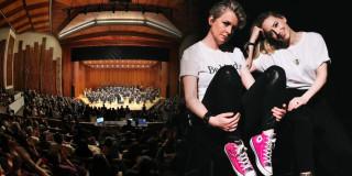 Imagen de Filarmónica de Bogotá en el León de Greiff UNAL con Las solistas Catrin Finch, arpa (Gales), y Aoife Ní Bhriain, violín (Irlanda)