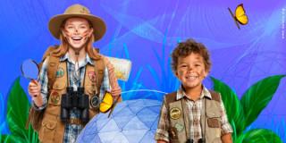 Imagen gráfica que muestra una niña y un niño sonriendo 