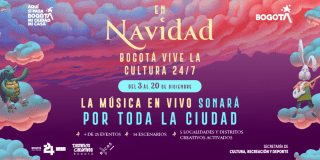 Imagen del cartel promocional de la programación de Bogotá 24/7 en diciembre de 2025