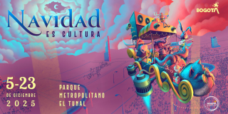 Imagen con la información y personaje de lo que sucederá en el Parque El Tunal en Navidad es Cultura 2025