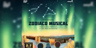 Imagen que muestra un texto relacionado con la actividad del Planetario de Bogotá Zodiaco Musical: Un Viaje Estelar 