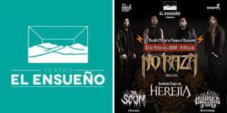 Imagen del logo del Teatro El Ensueño y del cartel promocional de este concierto