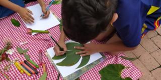 Foto que muestra un niño dibujando en un papel