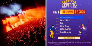 Imagen de la cartelera de artistas del Festival Centro el primero (1) de febrero