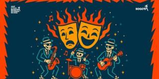 Imagen de 3 calaveras tocando instrumentos