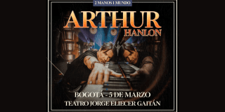 Imagen del cartel promocional de la presnetación de Arthur Halon en Bogotá.