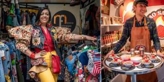 Foto de dos emprendedores de 'Hecho en Bogotá'.