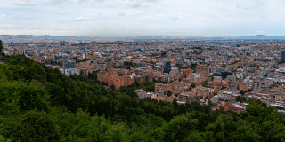 Imagen panorámica de Bogotá desde los cerros orientales
