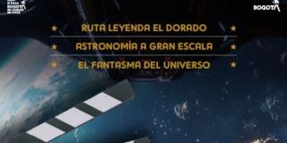 Imagen de afiche con nombre de películas en letra Planetario de Bogotá