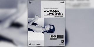 Imagen afiche de Ellas cantan Juana María en blanco y negro