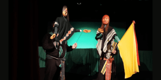 Imagen de la puesta en escena de la obra de títeres.