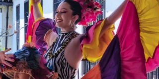 Imagen de una bailarina de bailes del Caribe colombiano.