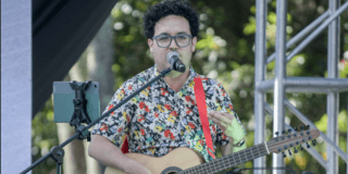 Foto de un músico de Bogotá