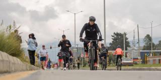 usuarios de Ciclovía de Bogotá