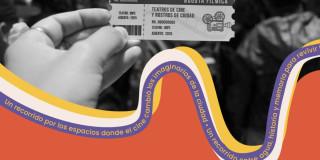 Imagen de boleta para cine en blanco y negreo