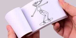 Imagen de animación en flipbook