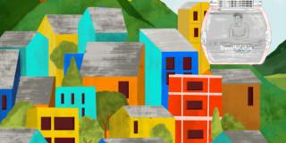 Imagen de dibujo de casad de diferentes colores y transmicable