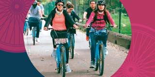 Imagen de personas montando en bicicleta