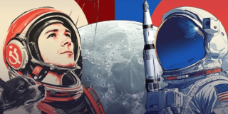 Imagen animada del astronauta Yuri Gagarin 