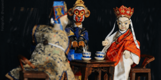 Foto de los títeres de la obra de teatro 'Montaña Hoguera'.