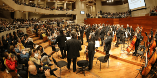 Filarmónica de Bogotá en el Auditorio Fabio Lozano (Universidad Jorge Tadeo Lozano).