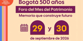 Imagen de afiche oficial en letras 'Foro Memoria que Construye Futuro'
