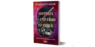 Imagen del libro Historia del universo invisible donde se ve su portada color morado.