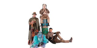 Imagen de los cuatro personajes de la obra de teatro.