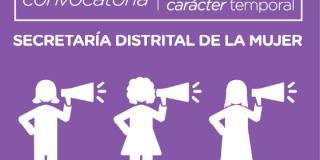 Afiche convocatoria de empleo Secretaría de la Mujer