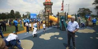 Entrega de campos de recreación para niños - Foto: Portal Bogotá