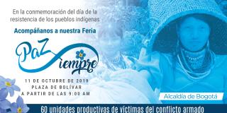 Con feria de emprendimientos de víctimas del conflicto, se conmemora la resistencia de los pueblos indígenas 