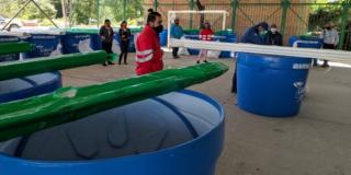Entrega de sistemas de captación de aguas lluvias en la localidad de Sumapaz