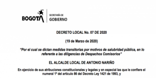 DECRETO LOCAL No. 07 DE 2020