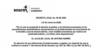 DECRETO LOCAL No. 08 DE 2020