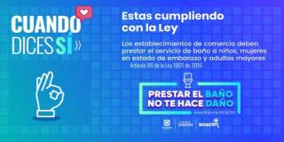 Los establecimientos públicos tienen la obligación de prestar el baño 