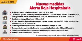 ALCALDÍA DE BOGOTÁ ADOPTA NUEVAS MEDIDAS PARA ENFRENTAR TERCER PICO DE LA PANDEMIA Y DECRETA ALERTA ROJA HOSPITALARIA