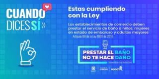 Los establecimientos públicos tienen la obligación de prestar el baño