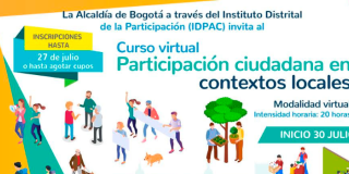 Inscríbase al proceso de formación virtual en "Participación ciudadana en contextos locales"