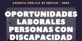 Convocatoria de empleo para personas con discapacidad