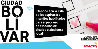 La Junta Administradora Local de Ciudad Bolívar, expide un documento, en el cual, la comunidad podrá revisar la lista de los aspirantes al proceso...