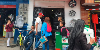 Establecimientos que comercian llantas en el barrio La Paz